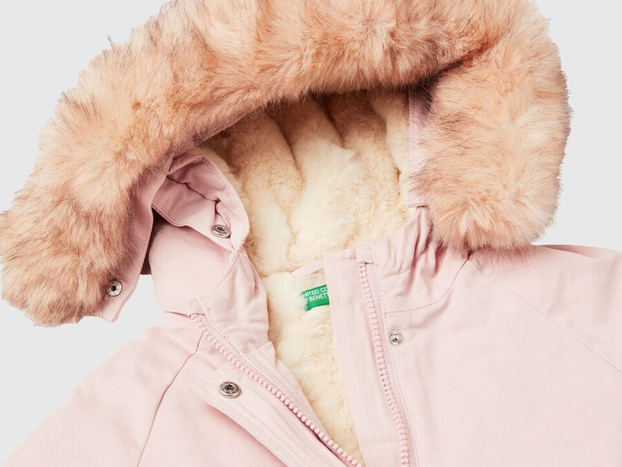 polstret parka med snøre